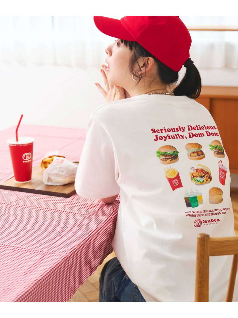 【DOMDOM(ドムドム)*coen】アソートロゴプリントユニTシャツ(WEB限定サイズあり) coen コーエン トップス カットソー・Tシャツ ホワイト グレー レッド[Rakuten Fashion]