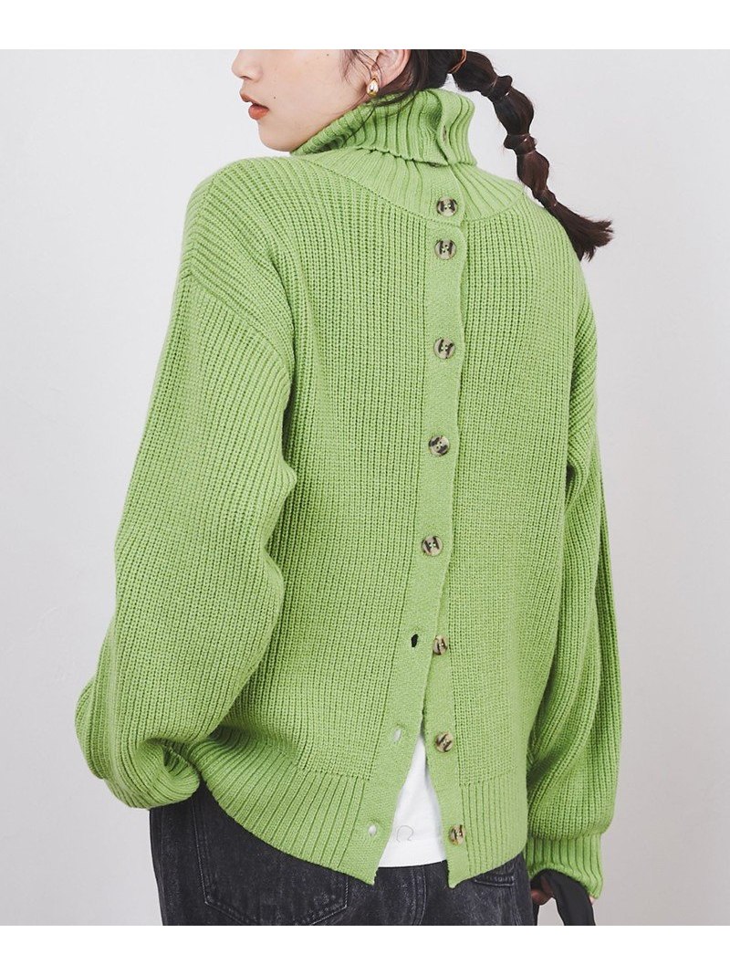 【SALE／80%OFF】[洗える]もちふわ2WAYオフタートルニット coen コーエン トップス カーディガン グリーン ホワイト ブラウン ブルー【RBA_E】[Rakuten Fashion]のサムネイル