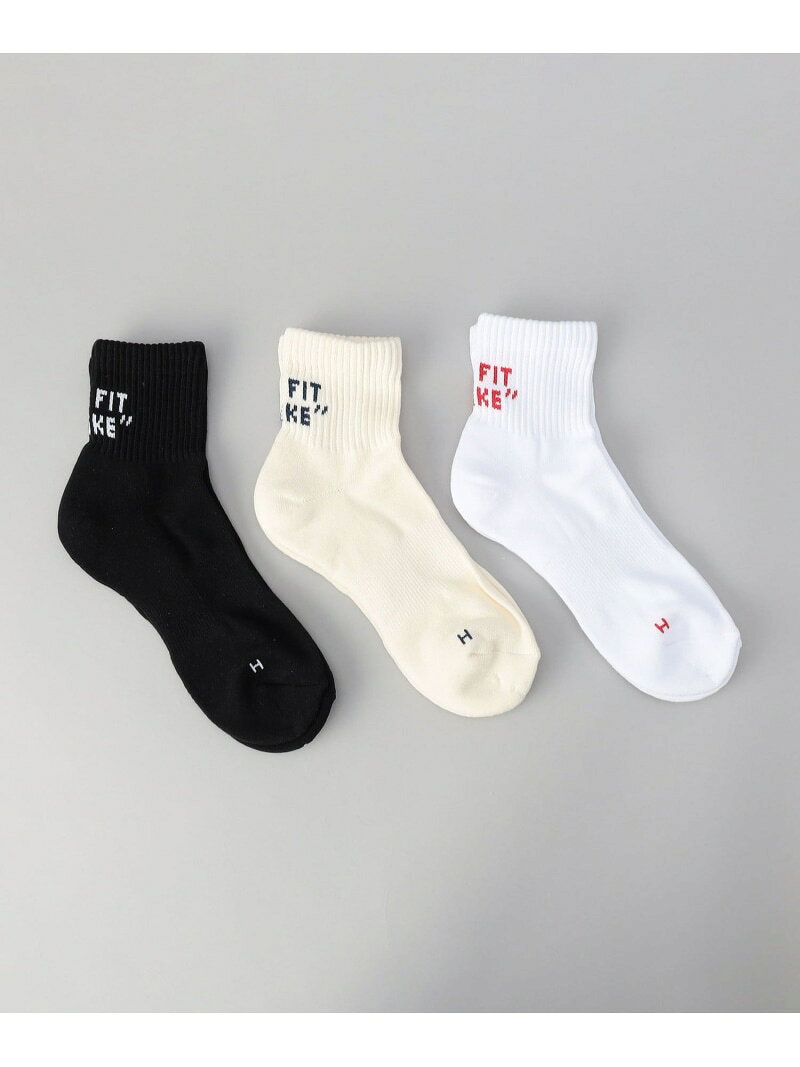 Healthknit(ヘルスニット)バックロゴソックス【3足セット】 coen コーエン 靴下・レッグウェア 靴下[Rakuten Fashion]