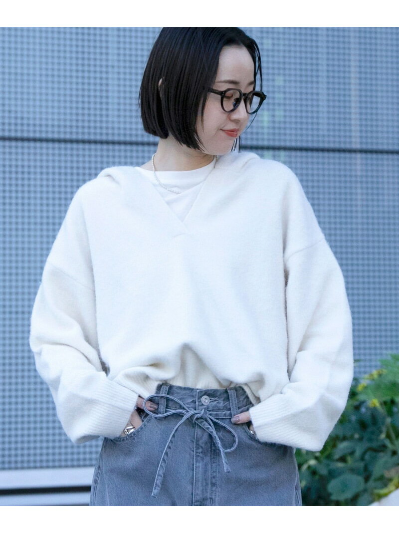 【SALE／40 OFF】フラッフィーフーディ ウォッシャブルニット(WEB限定カラーあり) coen コーエン トップス ニット ホワイト グレー ブルー ネイビー【RBA_E】 Rakuten Fashion