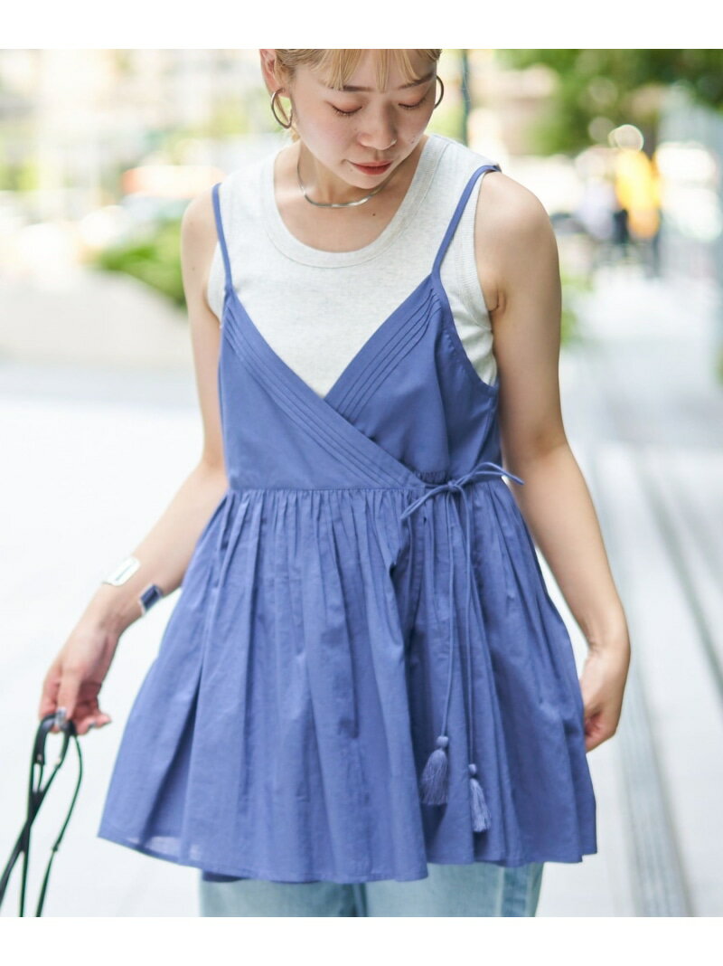 【SALE／50%OFF】MARKET(マーケット)2wayカシュクール キャミトップス coen コーエン トップス シャツ・ブラウス ネイビー ブラック【RBA_E】[Rakuten Fashion]のサムネイル