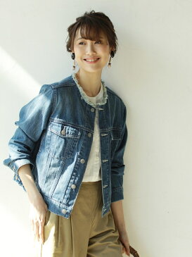 [Rakuten Fashion]【SALE／10%OFF】【WEB限定追加生産】USAコットンデニムノーカラーGジャン coen コーエン コート/ジャケット デニムジャケット ネイビー【RBA_E】【送料無料】