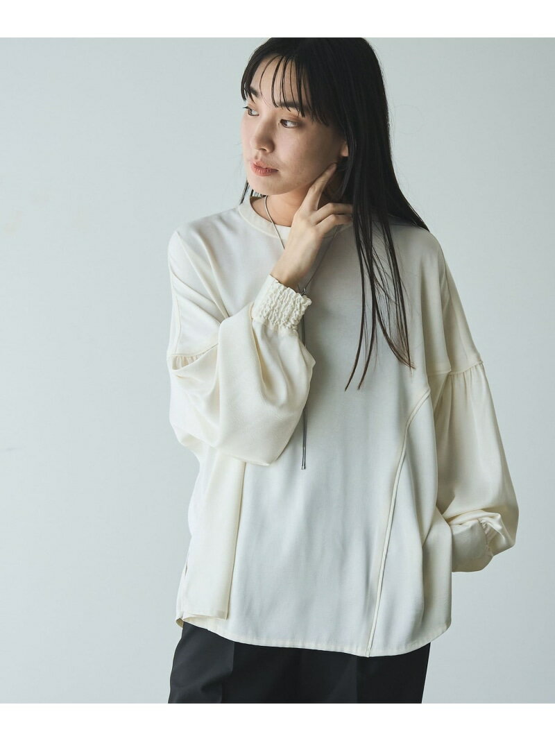 【SALE／44%OFF】ワッシャーサテンドルマンブラウス RONEL コーエン トップス シャツ・ブラウス ホワイト ネイビー【RBA_E】【送料無料】[Rakuten Fashion]のサムネイル