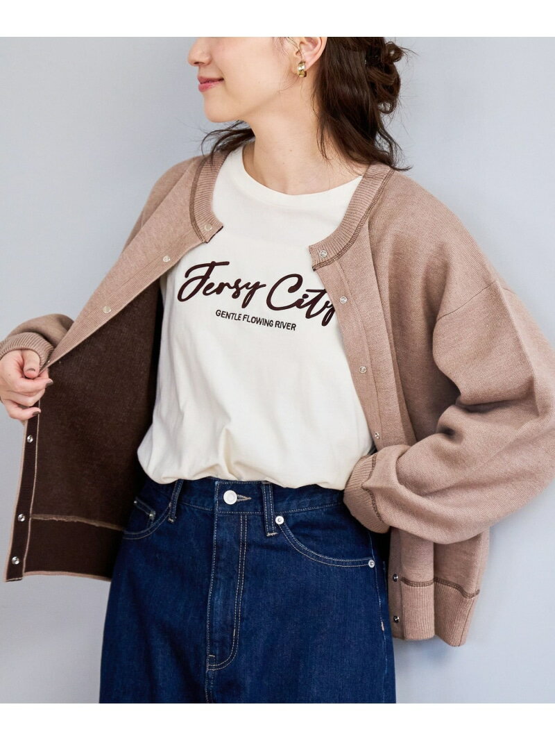 スウェットライク2wayニットカーディガン coen コーエン トップス カーディガン ブラック グレー オレンジ【送料無料】[Rakuten Fashion]のサムネイル