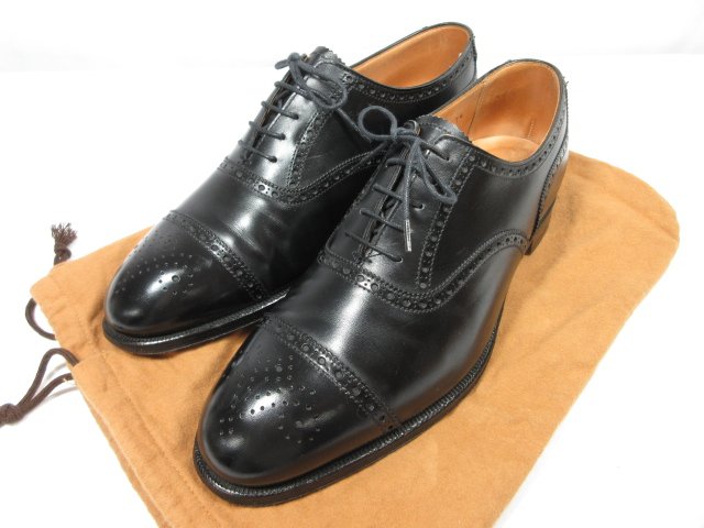 超美品【Lloyd Footwear ロイドフットウエア】 クロケット製 マスターロイド BERKELEY ドレスシューズ (メンズ) size7E 黒 ★8HT1565★　【中古】のサムネイル