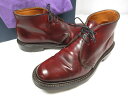 美品 【トリッカーズ Tricker's】 コードバン チャッカブーツ 紳士靴 (メンズ) size6-5 赤みのあるブラウン系 ●18MZA3663● 【中古...