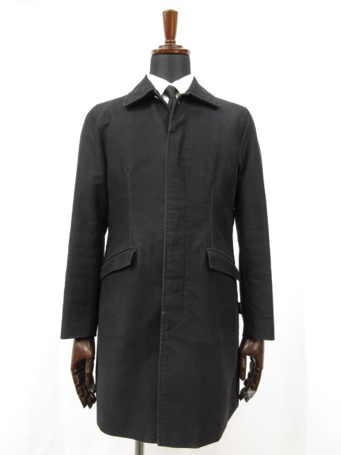 【デザインワークス DESIGNWORKS】0360000005 肉厚コットン 比翼ボタン コート (メンズ) size44 ブラック ■17MW2997■【中...