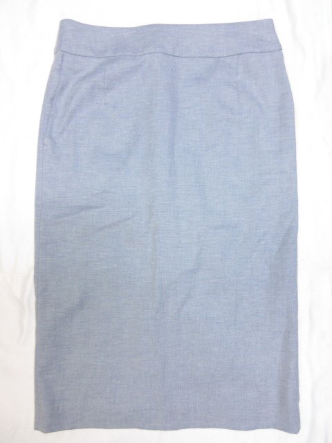 未使用【Demi-Luxe BEAMS デミルクスビームス】68-27-0639-167 リネン混 ロング丈 タイトスカート (レディース)40 ブルー系 □17LF3685□【中古】