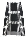 美品【STELLA McCARTNEY ステラマッカートニー】602162 52216 変形スリット チェック柄 ニットスカート (レディース)36 黒×白□1...