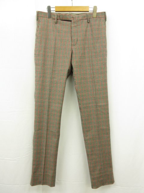 未使用 【インコテックス INCOTEX】 1T0030 4515J 030 定価49500円 CLOUD COTTON スラックス パンツ (メンズ) 48 チェック柄□10SLP0276□　【中古】