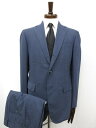 超美品【STILE LATINO スティレラティーノ】 シングル3ボタン段返りスーツ (メンズ) size48 ネイビー系 織柄 AULE030R2 伊製 □3...