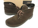美品 【クラークス Clarks】 11826 スエードレザー プレーントゥ デザートブーツ 紳士靴 (メンズ) sizeUK6G ダークブラウン □30MZA...