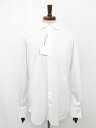 未使用 【グランシャツ GLANSHIRT】 5XFE01 G6633 001 定価42900円 ワイドカラー 織柄 長袖シャツ (メンズ) size40 ホワ...