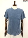 美品【RHC Ron Herman アールエイチシー ロンハーマン】 ヴィンテージ風 Vネック 半袖Tシャツ (メンズ) sizeM 青系 2720900448...