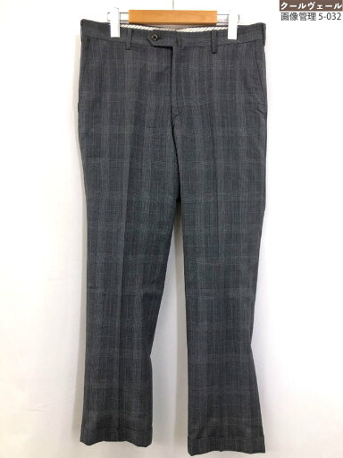 超美品【ポールスチュアート PAUL STUART】 J1Q30-771-07 チェック柄 ウールスラックス (メンズ) size82 チャコールグレー系 ◯33MPA3669◯ 【中古】 超美品【ポールスチュアート PAUL STUART】 J1Q30-771-07 チェック柄 ウールスラックス (メンズ) size82 チャコールグレー系 ◯33MPA3669◯ 【中古】