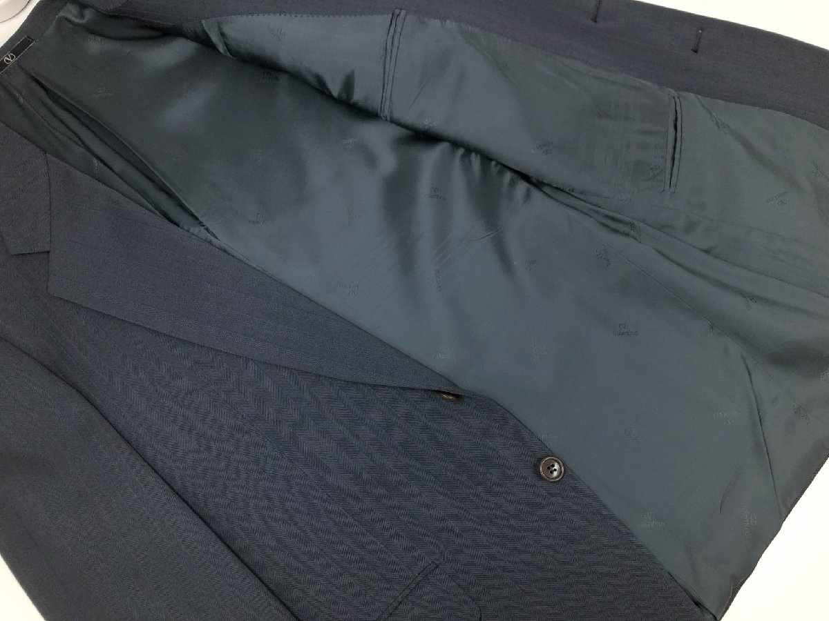 美品【ヴァレンティノガラヴァーニ VALENTINO GARAVANI】5431/21 2ボタン スーツ (メンズ) 50REG グレー ストライプ柄 ◇32RMS1737◇【中古】