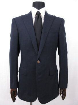 超美品 【ラルフローレン Ralph Lauren】 ブラックレーベル 2ボタン メタルボタン ジャケット ブレザー (メンズ) 38 濃紺 伊製 □10MJ4498 【中古】