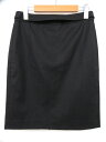 美品 【MACPHEE マカフィー】 ウール100% 膝丈 タイトスカート (レディース) size38 ブラック 秋冬におすすめ♪ ○23LF3098○ 【中...