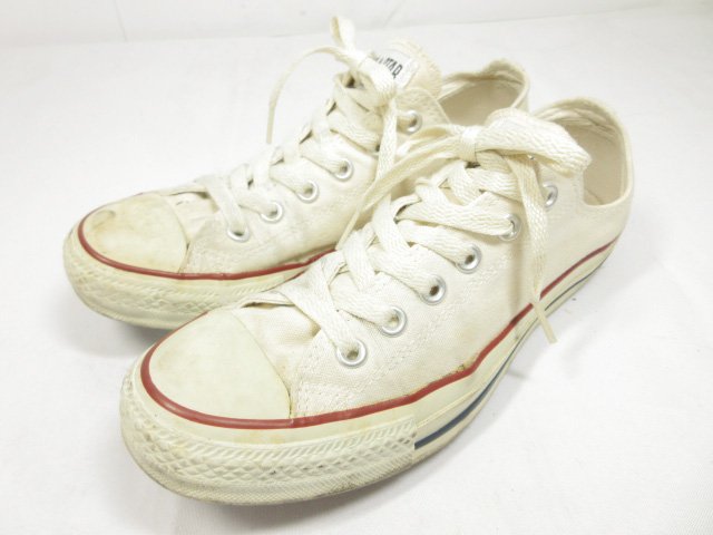 【コンバース CONVERSE】 M9165 ALL STAR ローカットスニーカー シューズ (レディース) size25.5 オフホワイト系 ◇8LZ3442◇　【中古】