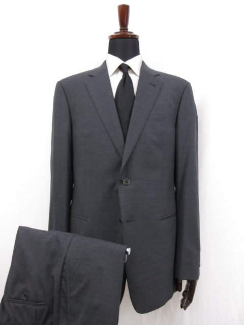 未使用 【エンポリオアルマーニ EMPORIO ARMANI】 G LINE 2ボタン スーツ (メンズ) size52 チャコールグレー 無地 1ZVGBA ZZ081 ●27EMP072 【中古】