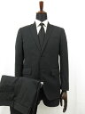 【スーツカンパニー THE SUIT COMPANY】 ストレッチ 2ボタン 黒無地 スーツ (メンズ) 165cm-6Drop ブラック 冠婚葬祭 0639811 ■27RMS7406 【中古】