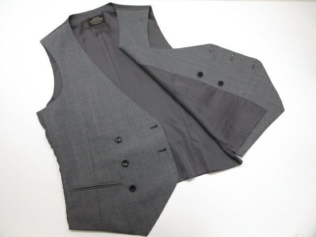 極美品【ユナイテッドアローズUNITEDARROWS】オーダー品LASSIEREMILLS生地2ボタン3ピーススーツ(メンズ)グレー◇10HR1528◇【中古】