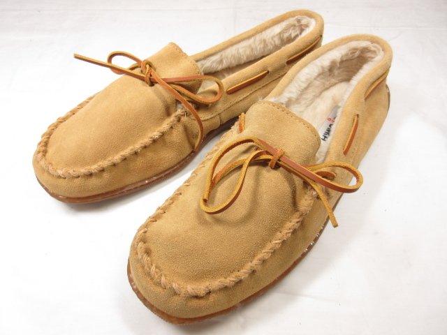 超美品 【ミネトンカ MINNETONKA】 3901 モカシン カジュアルシューズ 紳士靴 (メンズ) size11 ライトブラウン系 ●18MZA3863●【中古】