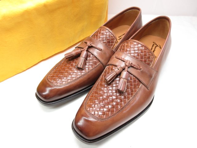 HH未使用品 【フランチェスコベニーニョ FRANCESCO BENIGNO】 G4970 タッセルローファー 紳士靴 (メンズ) size6.5 ブラウン系 ...