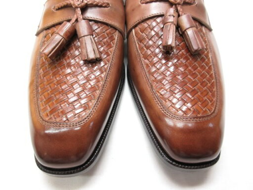 HH未使用品 【フランチェスコベニーニョ FRANCESCO BENIGNO】 G4970 タッセルローファー 紳士靴 (メンズ) size6.5 ブラウン系 ◎18BEN027◎ 【中古】
