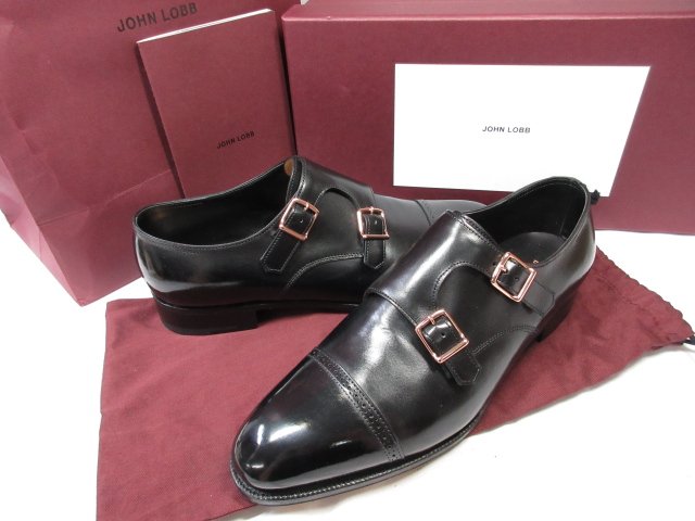 2023年購入 未使用品【ジョンロブ JOHN LOBB】フィリップ2 ダブルバックル Wモンクストラップシューズ 靴 (メンズ) 6.5E7000 黒●18HT2271【中古】