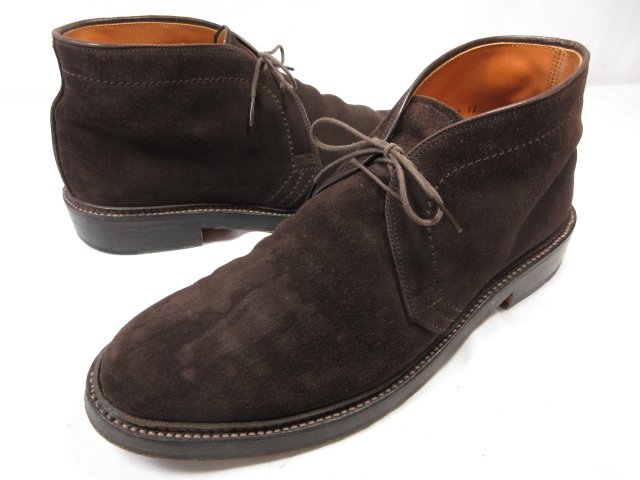 【ALDEN オールデン】 SHIPS別注 13791 プレーントゥ チャッカブーツ デザートブーツ 紳士靴 (メンズ) size9D ブラウン系 ●18MZA4167●【中古】