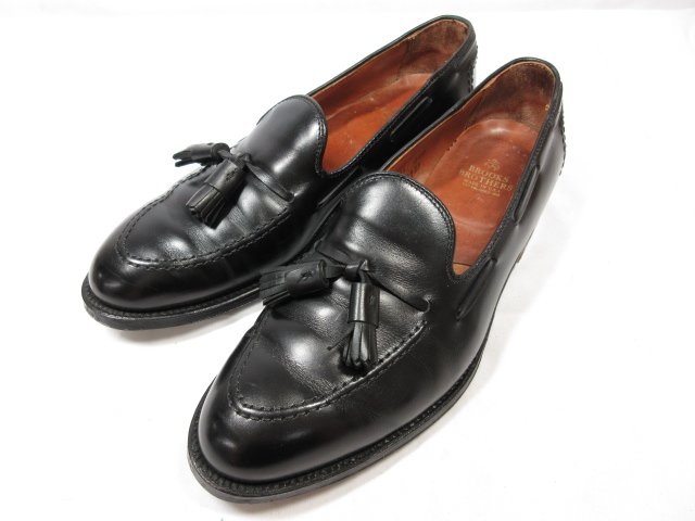 美品【オールデン ALDEN×ブルックスブラザーズ Brooks Brothers】 01925 タッセルローファー 靴 (メンズ) 9.5D 黒 ●18MZA4213●　【中古】