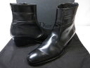 美品 【ディオールオム Dior HOMME】 DEFC3760 ショートブーツ サイドジップ ショートブーツ 靴 (メンズ) size40 黒 ■18MZA4562■ 【中古】