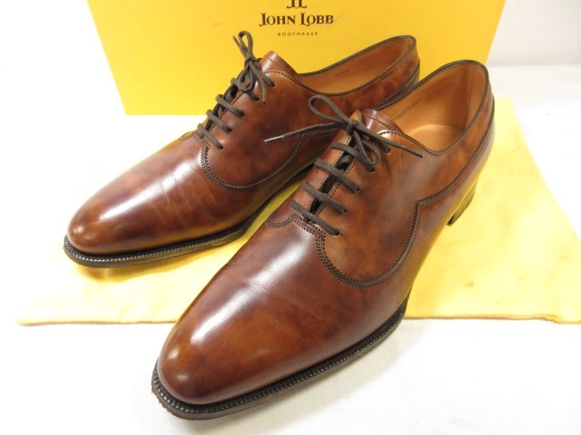 超美品 【ジョンロブ JOHNLOBB】 2005年イヤーモデル レザー ドレスシューズ 紳士靴 (メンズ) size9.5E7000 ムラ感 ブラウン系■30HT2488■ 【中古】