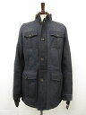 超美品【ブルネロクチネリ BRUNELLO CUCINELLI】 DS93520 極上の肉厚生地♪ 最高級ムートンコート (メンズ) M 紺系 伊製 ■17AAA207■ 【中古】