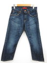 【レッドカード RED CARD】 ユーズド加工 クロップドデニムパンツ (レディース) size24(27) インディゴ ■5LP2372■【中古】