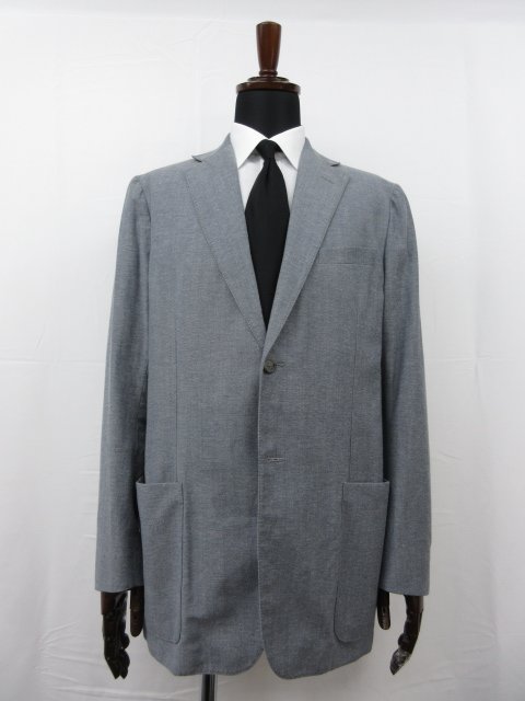 超美品【ダンヒル dunhill】 BELGRAVIA FIT シングル2ボタン ジャケット (メンズ) size52R グレー系 織柄 1DRTD0 ■28MJ8973■【中古】