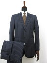 美品 【ポールスミスロンドン Paul Smith LONDON】 ゼニア生地 2ボタン 濃紺 スーツ (メンズ) M ネイビー ストライプ MK.133006■27RMS8289 【中古】