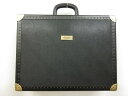 希少【パスカル モラビト PASCAL MORABITO】訳あり品 レザー アタッシュケース トランク (メンズ) ブラック □5HT2780□【中古】