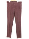 未使用【PT01 ピーティーゼロウーノ】SLIM FIT stretch ヘリンボーン柄 コットンパンツ スラックス (メンズ)54 ボルドー系 □17MPA2333□【中古】(4)