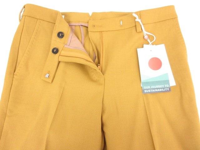 未使用 【スローウェア×インコテックス】 1J1801 D1212 320 スラックス パンツ (レディース) size44 マスタードイエロー系 □10SLP1031□　【中古】
