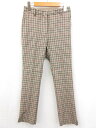 未使用【スローウェア×インコテックス】 1J1790 D1246 400 チェック織柄 スラックス パンツ (レディース) size38 グレージュ系□10SL...
