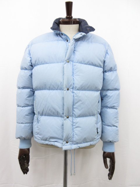 訳あり品 【モンクレール MONCLER】SMQ-292 アシックス製 ダウンジャケット (メンズ) size胸囲86/身長160 ライトブルー系●17MB3186●　【中古】