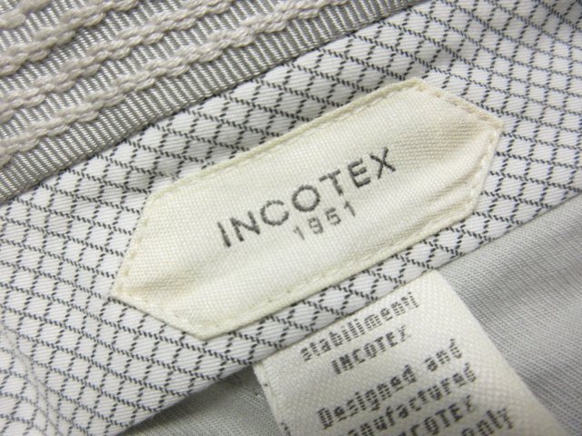 【インコテックス INCOTEX】 ヘリンボーン パンツ ウールスラックス (メンズ) size48 ライトブルー ●29MP9903●　【中古】