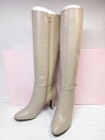 訳あり未使用品【DIANA ダイアナ】 BF68153 サイドジップ コンビレザー ロングブーツ (レディース) size23.5 ベージュ系 ■18LZ437...