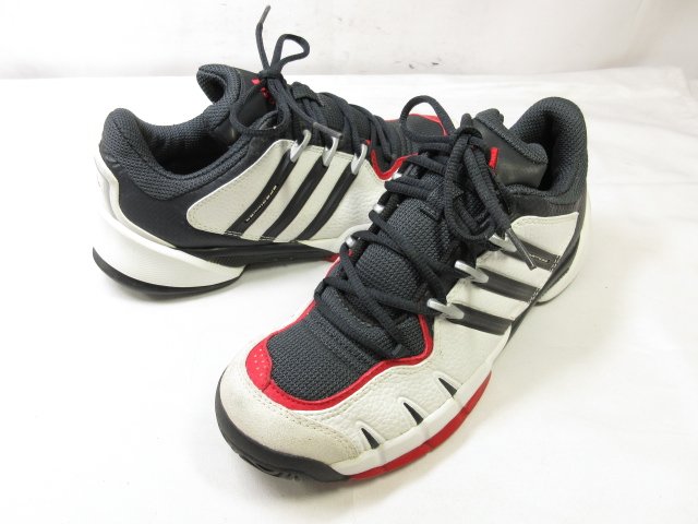 美品 【アディダス adidas】 779001 メッシュ ローカットスニーカー 靴 (レディース) size23.5 白×紺×赤 ■18LZ4385■　【中古】 1