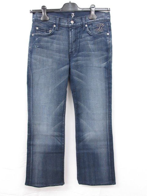 超美品【セブンフォーオールマンカインド 7 for all mankind】ユーズド加工 デニムパンツ (メンズ) size30 インディゴブルー ■29MPA0197■　【中古】