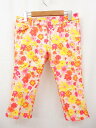 【パーリーゲイツ PEARLY GATES】 フラワープリント カプリパンツ 055-131144 ゴルフウェア (レディース) size1 暖色系カラフル●5...