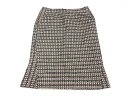 美品 【イリガライ iri garai】 織柄 ひざ丈スカート (レディース) size42 ベージュ×ブラック イタリア製 ●29LF3390● 【中古】