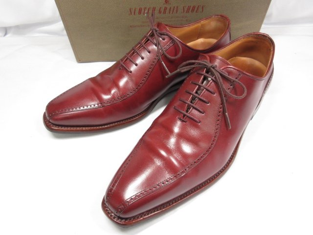 超美品 【スコッチグレイン SCOTCH GRAIN】インペリアル2 ツーシーム レザー ドシューズ 靴 (メンズ) size25.5 ダークレッド ■30MZA5126■ 【中古】